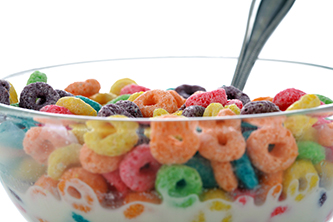 Sugary breakfast cereals for childr